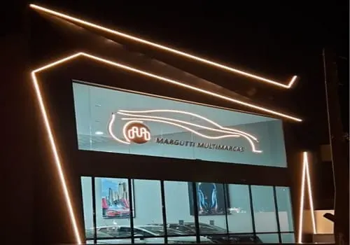 Fachada com LED